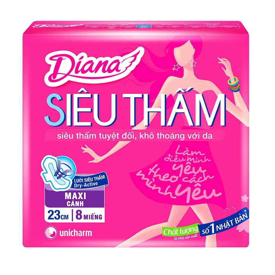 Băng Vệ Sinh Diana Siêu Thấm Cánh - 8 Miếng