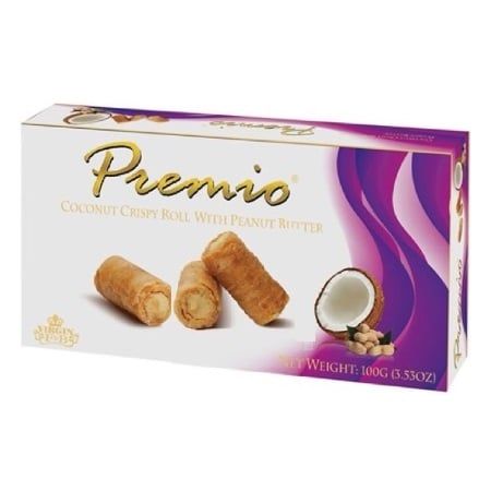 Bánh Ống Cuộn Bơ Đậu Phộng Premio Peanut Butter (100g)