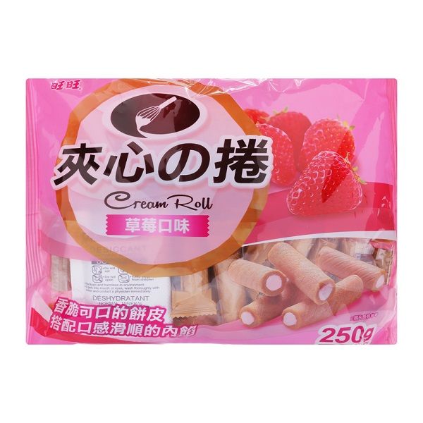 Bánh Quy Cuộn Nhân Kem I Lan Hương Vị Dâu - Cream Roll Strawberry 250g