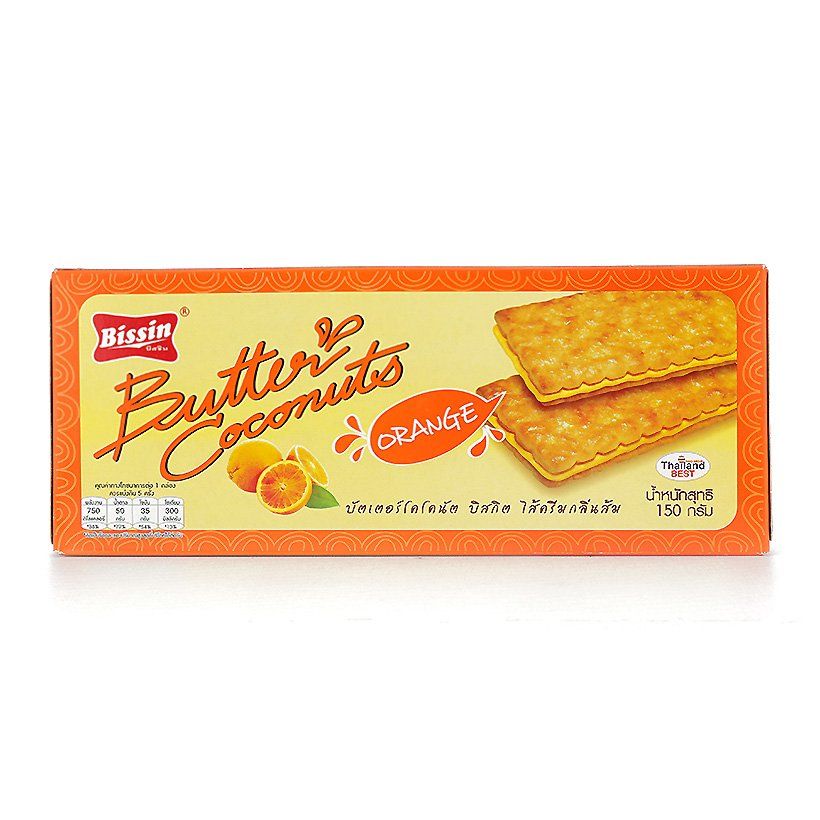 Bánh Quy Kem Dừa Cam Bissin (150g)