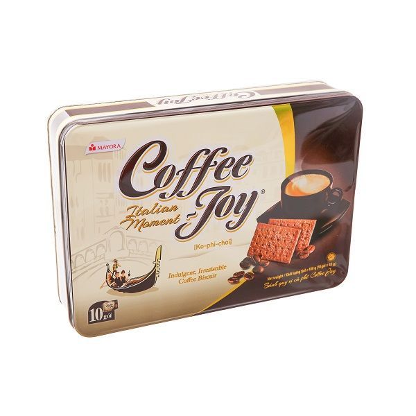 Bánh Quy Vị Cà Phê Hảo Hạng Coffee Joy - Hộp Thiếc 450g