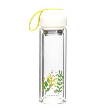 Bình Nước Thủy Tinh Lock&Lock Nature 350ml-LLG654WHT