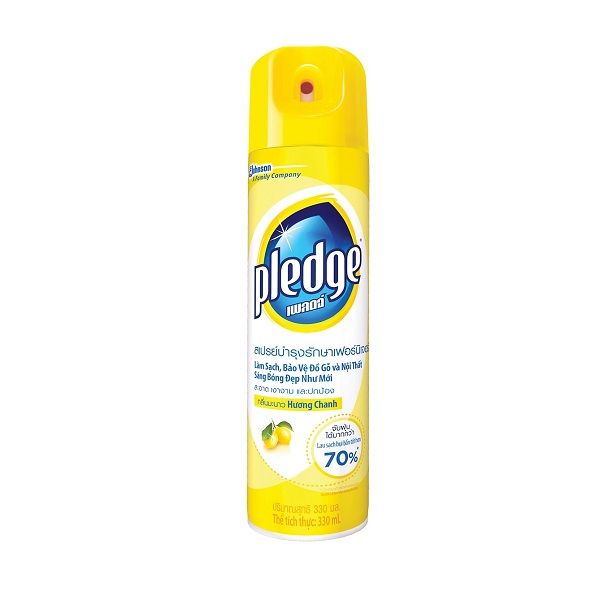 Bình Xịt Đánh Bóng Đồ Gỗ Pledge Hương Chanh Chai 330ml