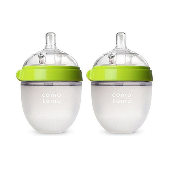 Bộ 2 Bình Sữa Silicone Comotomo CT00011 150ml - Xanh AD CT00001