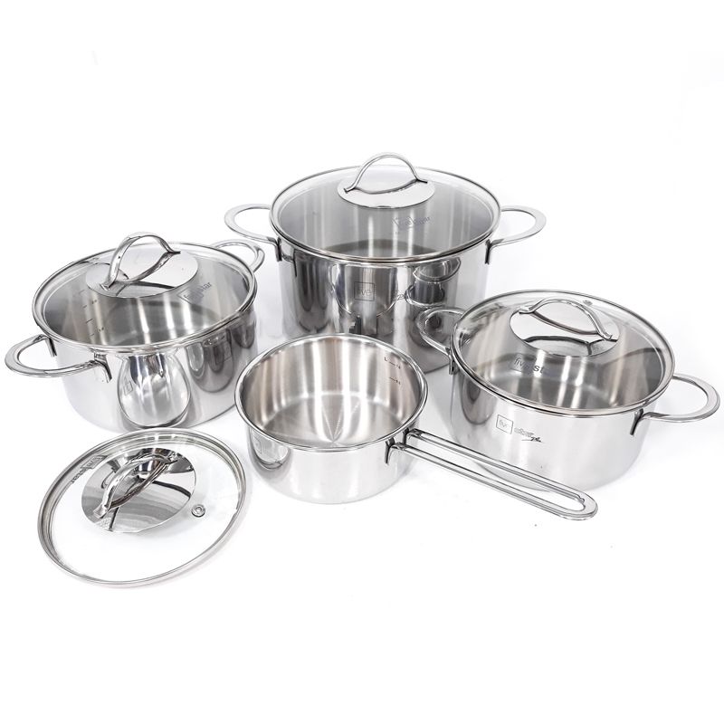 Bộ 4 Nồi Inox 304 Đáy Liền 3L Five Star Ronan FS08G Plus