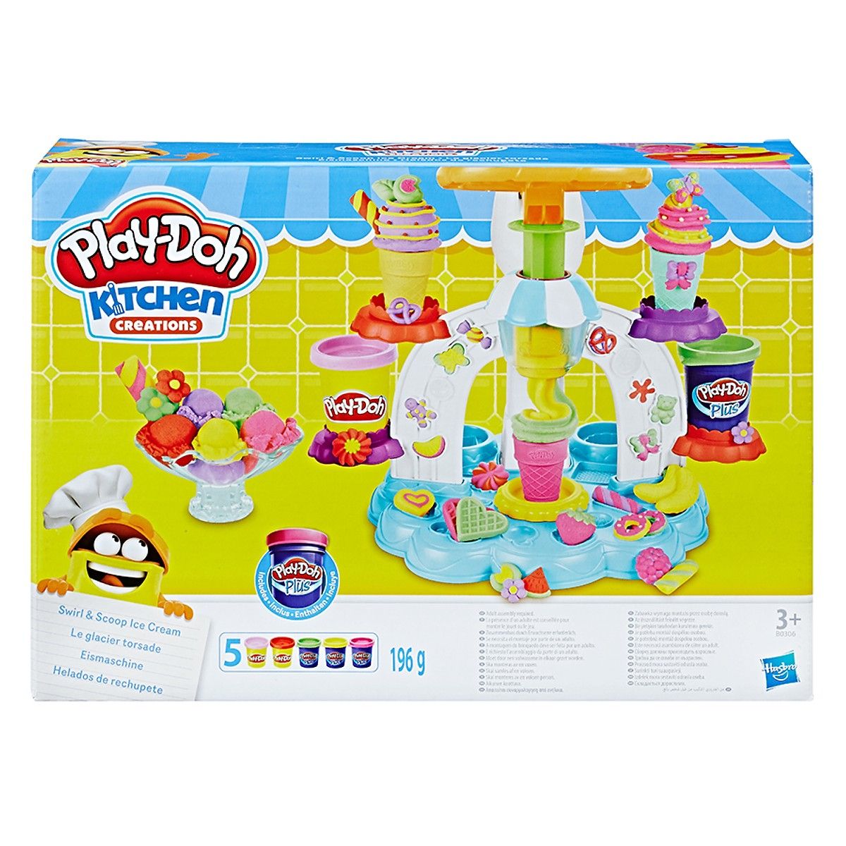 Bộ Bột Nặn Làm Kem Cầu Vồng Play-Doh B0306
