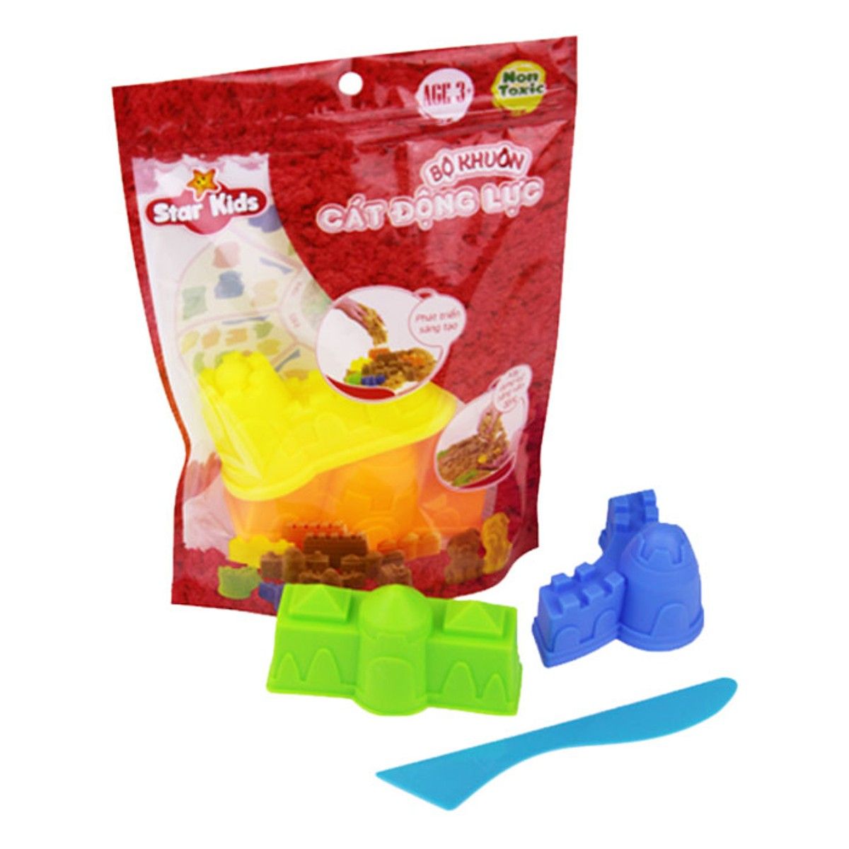 Bộ Khuôn Cát 3D Hình Lâu Đài K408 5 Món