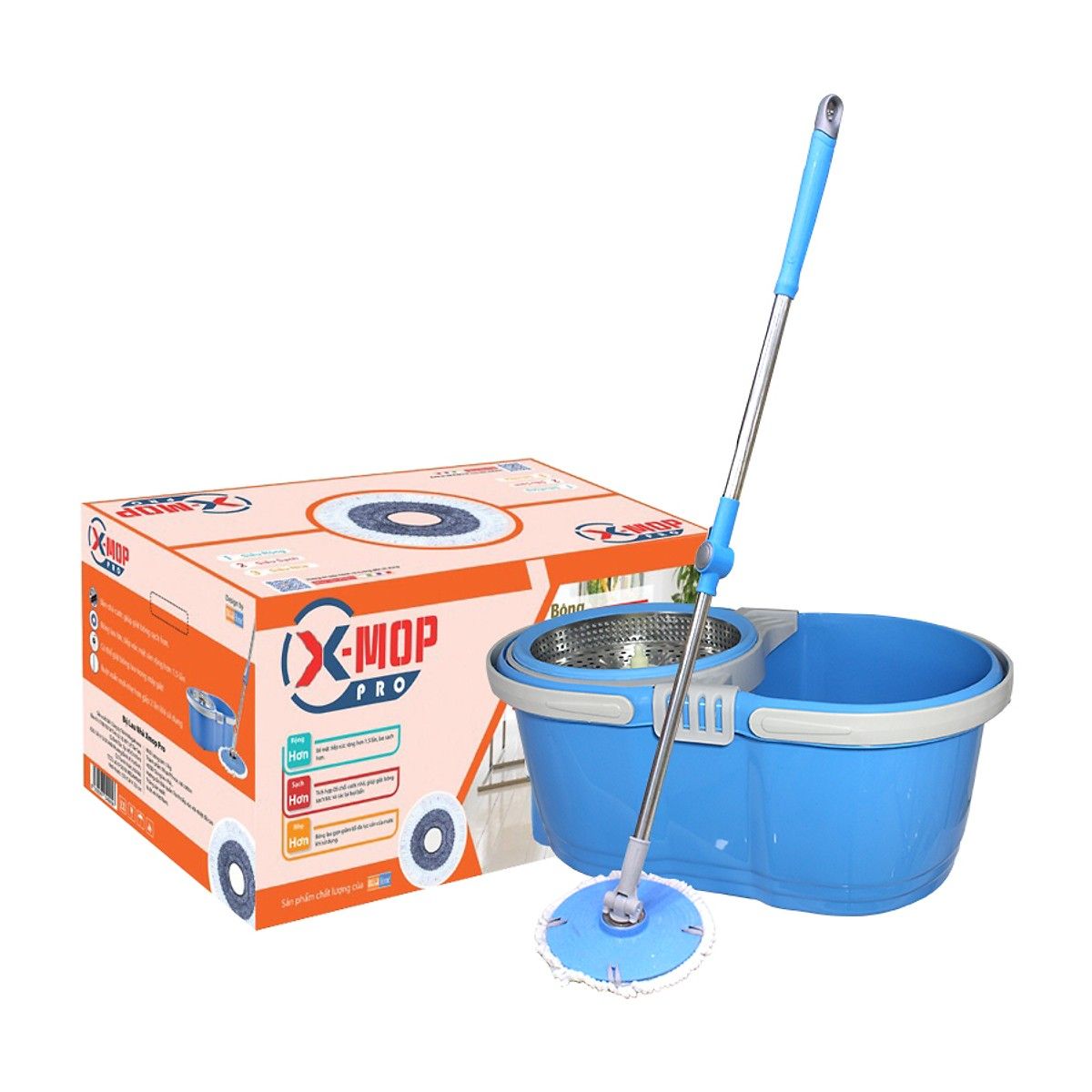 Bộ Lau Nhà Xmop Pro 2 Bông Lau