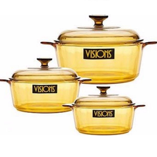 BỘ 3 NỒI THUỶ TINH VISIONS LOẠI NHỎ VS-336