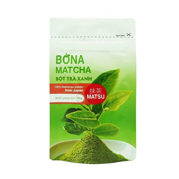 Bột Trà Xanh Nhật Bản Bona Matcha - Matsu 50g
