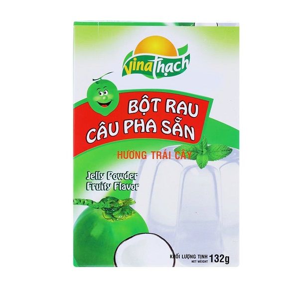 Bột Rau Câu Pha Sẵn Hương Dừa Vina Thạch - Hộp 132g