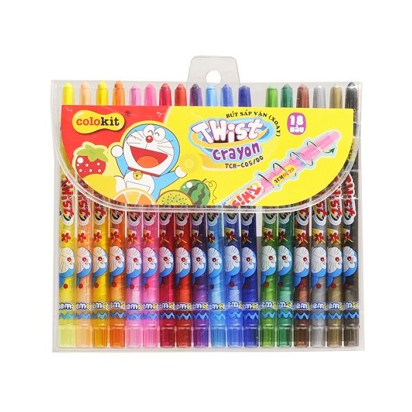 Bút Sáp Vặn Thiên Long Colorkit 18 Màu TCR-C05/DO