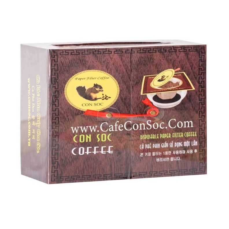 Cà Phê Con Sóc Phin Lọc Đen Đôi (200g)