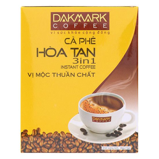 Cà Phê Hòa Tan Dakmak C32 3 trong 1 - 18g x 17 Gói