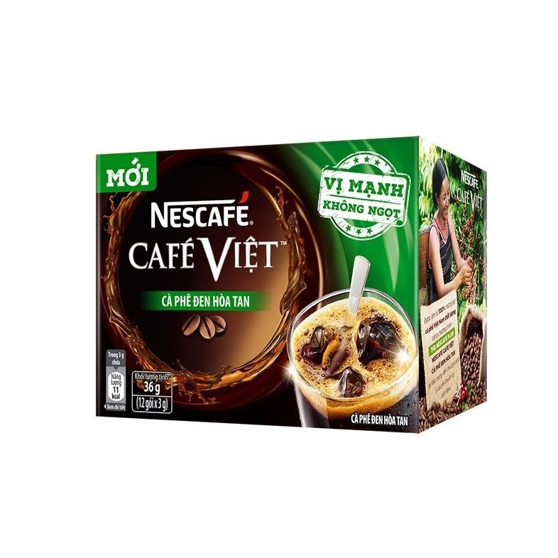 Cà Phê Hòa Tan Nescafe Việt Đen Đá - Hộp 12 Gói x 3g