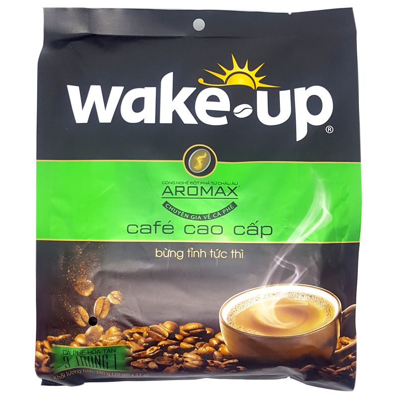 Cà Phê Wake Up Cao Cấp - Bịch 20 Gói x 17g