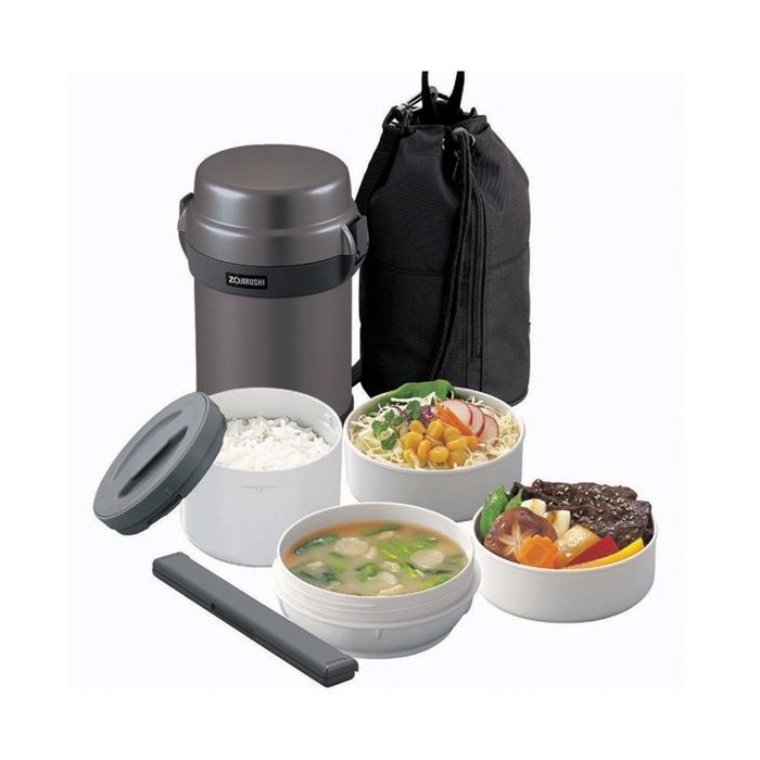 Cà Men Giữ Nhiệt Zojirushi SL-JAF14-HG 4 Ngăn (1.3L) - Xám