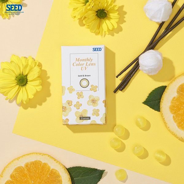 Kính Áp Tròng 1 Tháng Màu Dành Cho Cận Thị/ Không Độ Seed Monthly Color Lens UV