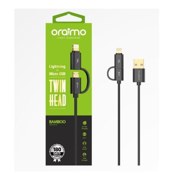 Cáp Sạc 2 Trong 1 Oraimo OCD-D101 1m