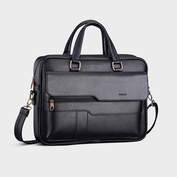 Cặp Da Công Sở Màu Đen Trita TCA14D (Store 5703)