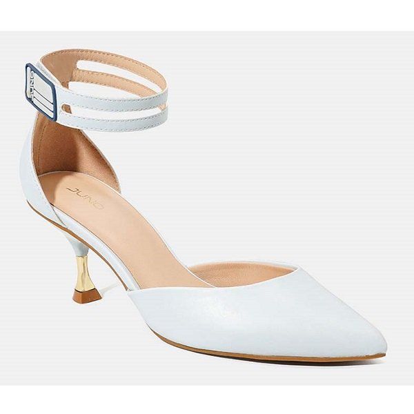 Giày Cao Gót Quai Hậu Xé Dán Juno Màu Xanh CG07095 (Store 1001)