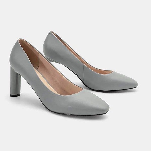 Giày Pump Gót 9cm Sơn Ánh Nhũ Juno Màu Xám CG09132-XAM (Store 1001)