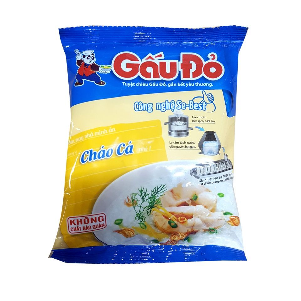 Cháo Cá Lóc Gấu Đỏ - Gói 50g