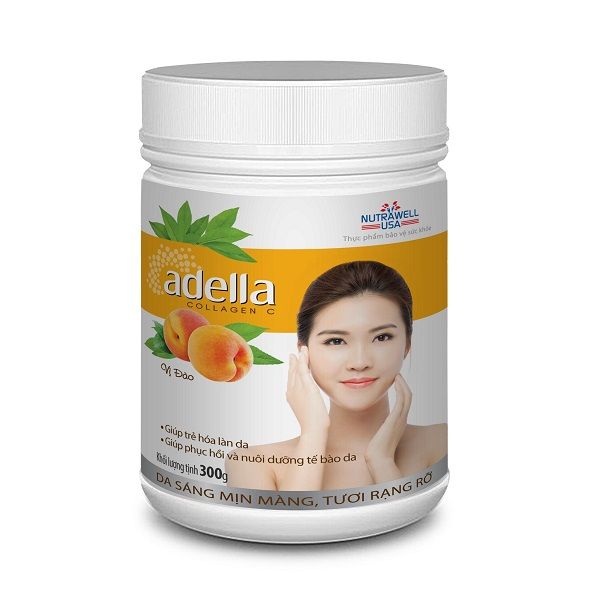 Collagen C Adella Vị Đào Dạng Hũ 300g