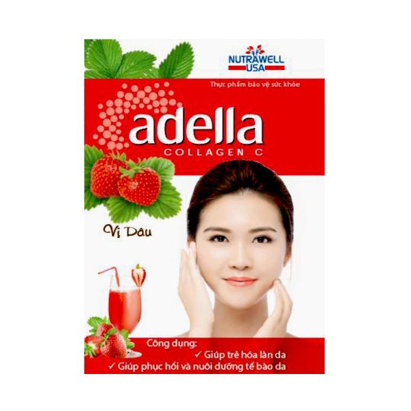Collagen C Adella Vị Dâu 7g x 15 Gói