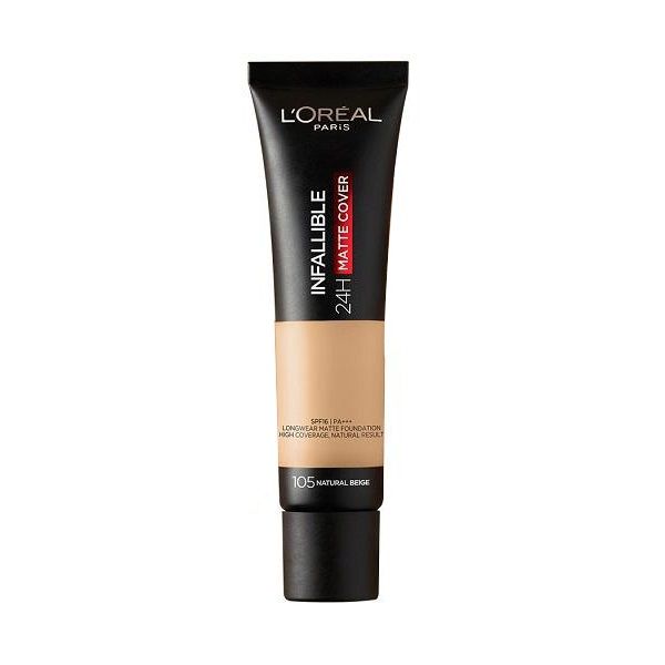 Kem Nền L'Oreal Lâu Trôi Infallible 24H Matte Cover #105 Natural Beige 35ml (Store 5871,5873)
