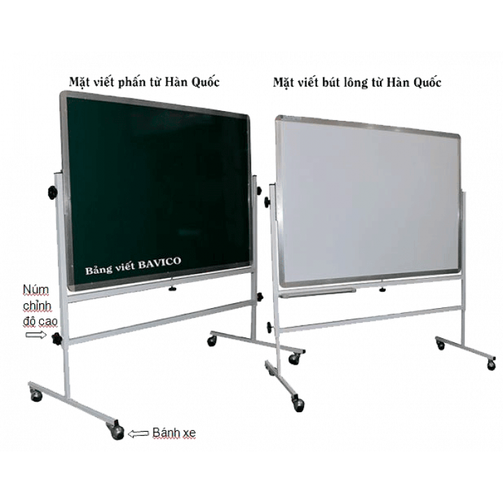 Bảng Di Động 2 Mặt Phấn Từ Và Bút Lông Từ 1,2x1m