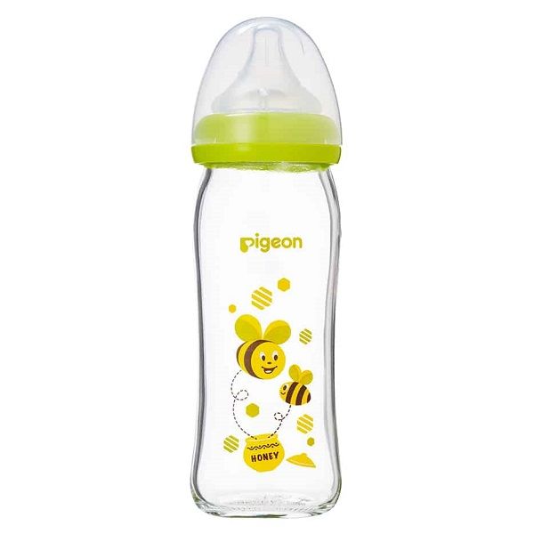 Bình Sữa Thủy Tinh Plus Pigeon Hình Con Ong 240ml