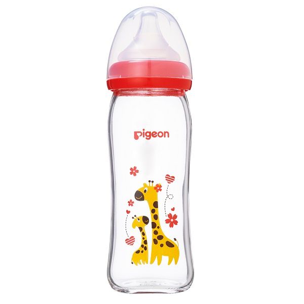 Bình Sữa Thủy Tinh Plus Pigeon Hình Con Hươu 240ml