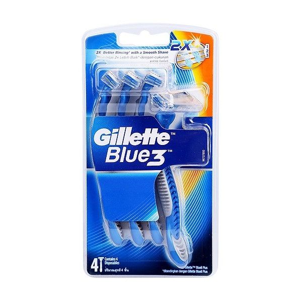 Dao Cạo Gillette Blue3 Mát Lạnh Vỉ 4 Cây