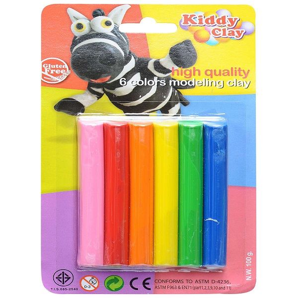 ĐẤT NẶN 6 MÀU 100G ST1006