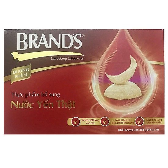Hộp 6 Hũ Nước Tổ Yến Thiên Nhiên Brand's 42G