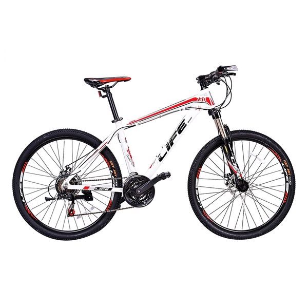 Xe Đạp LIFE XTR370-5.0 Trắng-Đỏ 26