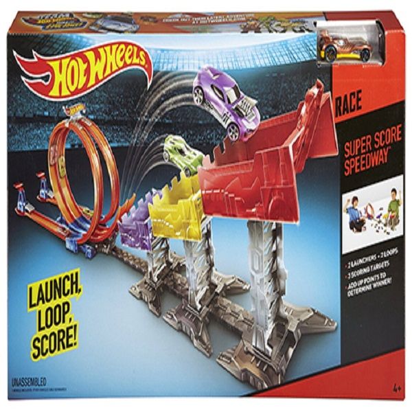 Bộ Đường Đua Thử Thách Nhảy Xa Hot Wheels DJC05