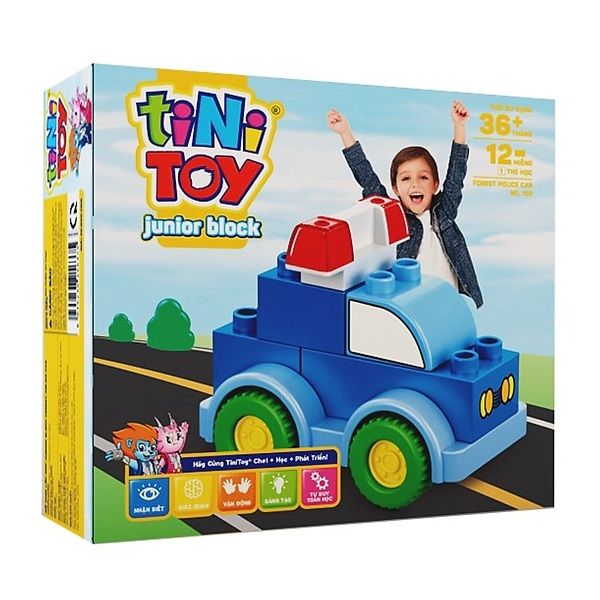 Đồ Chơi Lắp Ráp Junior Block Forest Police Car 102