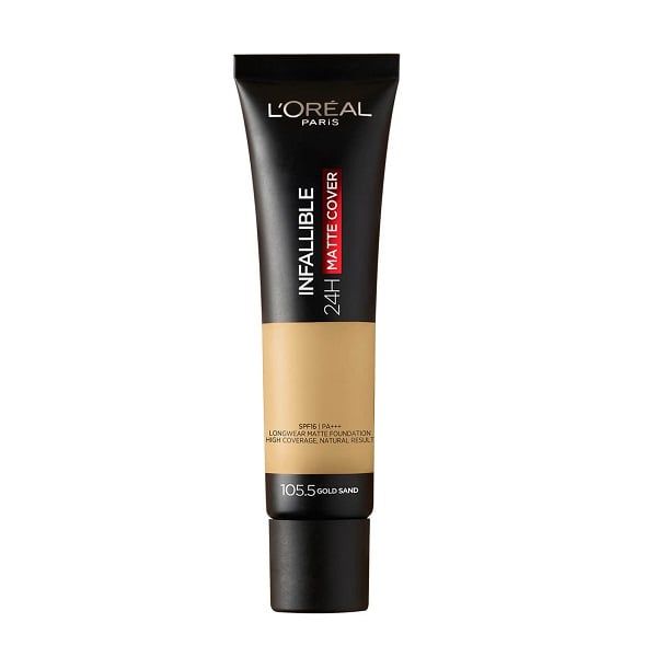 Kem Nền L'Oreal Lâu Trôi Infallible 24H Matte Cover #105.5 Gold Sand 35ml (Store 5871, 5873)