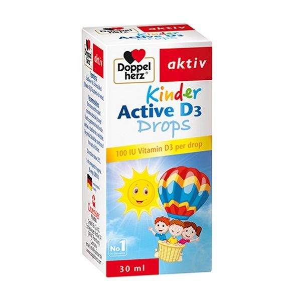 Bổ Sung Vitamin D3 Cho Bé Doppelherz Kinder Active D3 Drops
