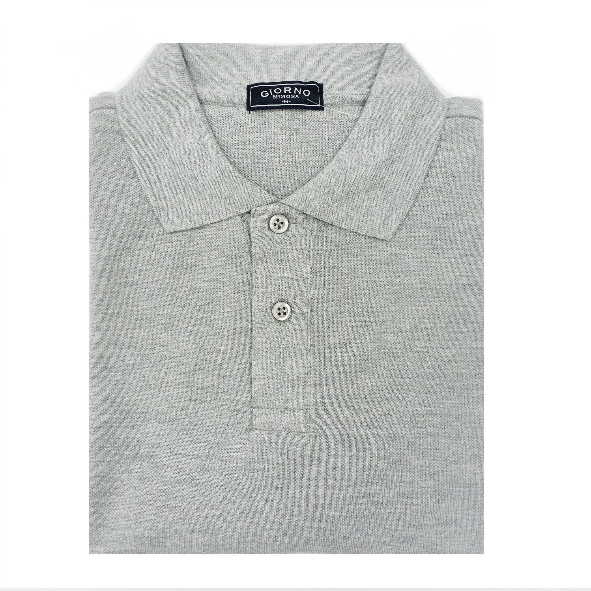 Áo Polo Không Túi 99 GMB-18FW-TV75 - Light Grey Merlange