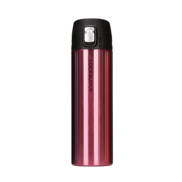 Bình Giữ Nhiệt Lock & Lock Feather Light Thép Không Gỉ (500ml) - Đỏ Ruby