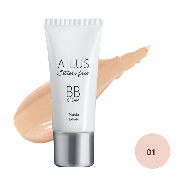 Kem Trang Điểm Đa Chức Năng Naris Ailus Stress Free BB Cream Số 01 Light Beige 30g