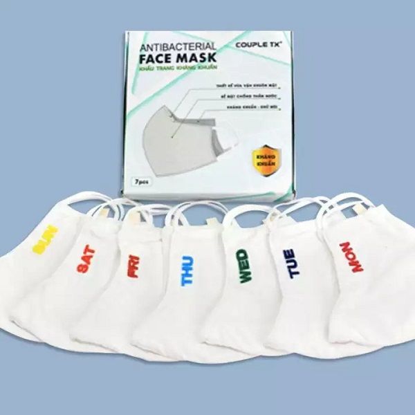 Combo 7 Khẩu Trang Kháng Khuẩn Nữ AFA Màu Trắng 6020 (Store 5703)