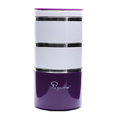 Hộp Cơm 3 Ngăn LaGourmet Pack To Go 1,23L (Tím)