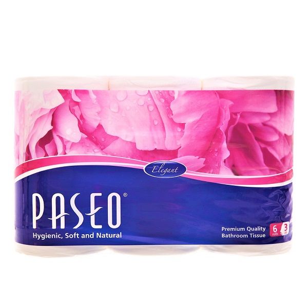 Giấy Vệ Sinh Paseo 6 Cuộn Hồng 280 Tờ 3 Lớp