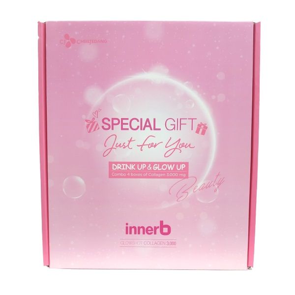 Hộp Quà Nước Uống Collagen Làm Đẹp Da Innerb GlowShot Collagen (gồm 4 hộp - 1 hộp 6 chai x50ml)