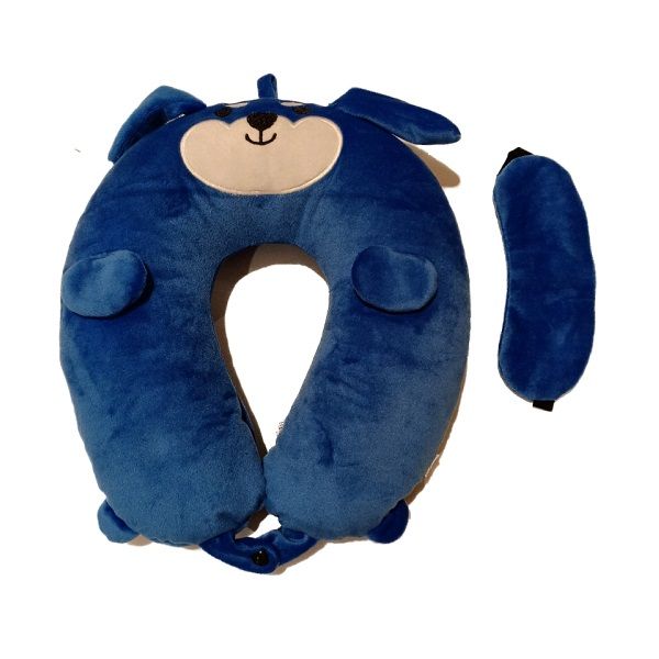 Gối Cổ Dog Kèm Bịt Mắt Màu Xanh Navy Hunet