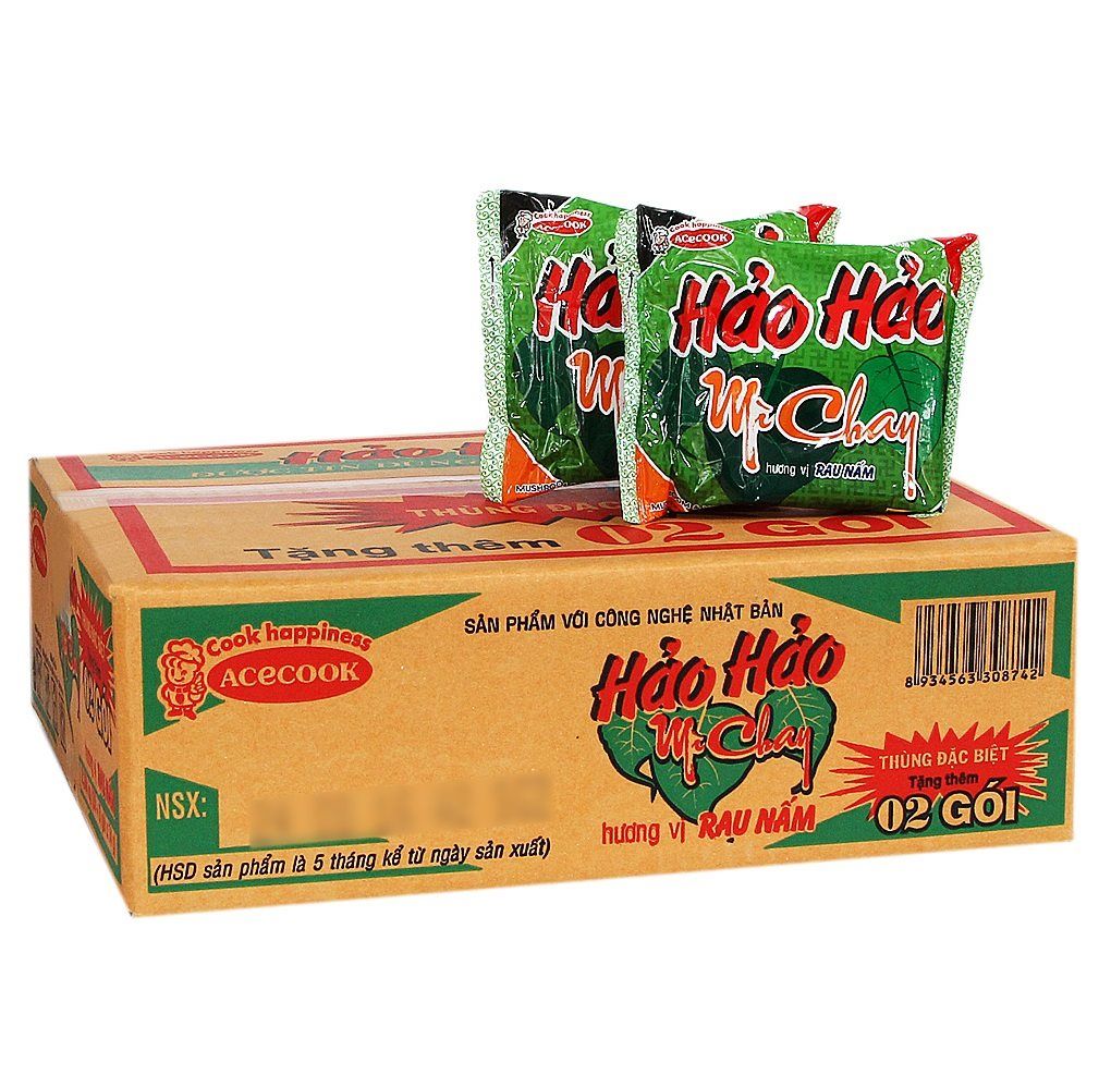 Thùng 30 Mì Chay Hảo Hảo Hương Vị Rau Nấm - Gói 74g